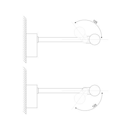 Éclairage LED pour miroir de salle de bains MIRROR LED/8W/230V 4000K IP44 60 cm noir