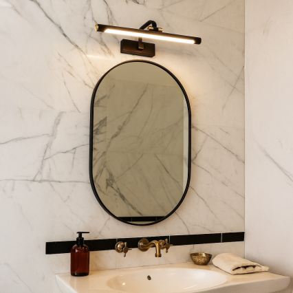 Éclairage miroir pour salle de bains VINCI LED/15W/230V 60 cm IP44 noir