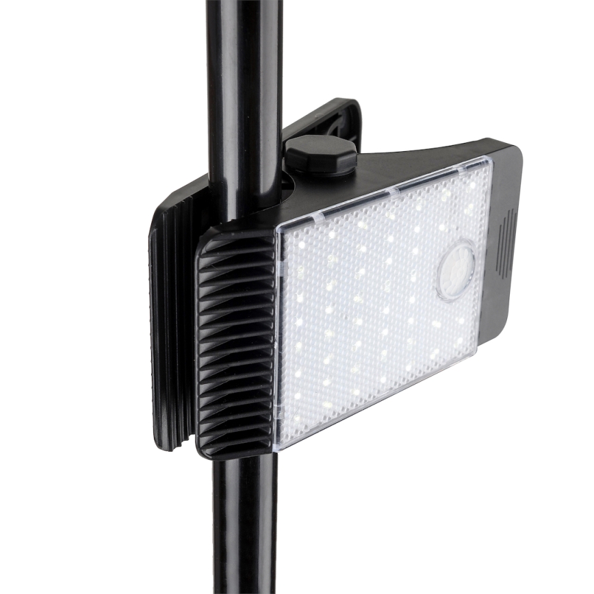 Éclairage solaire avec détecteur de mouvement et crépusculaire CLIPS LED/4W/1200 mAh 3,7V IP44 noir