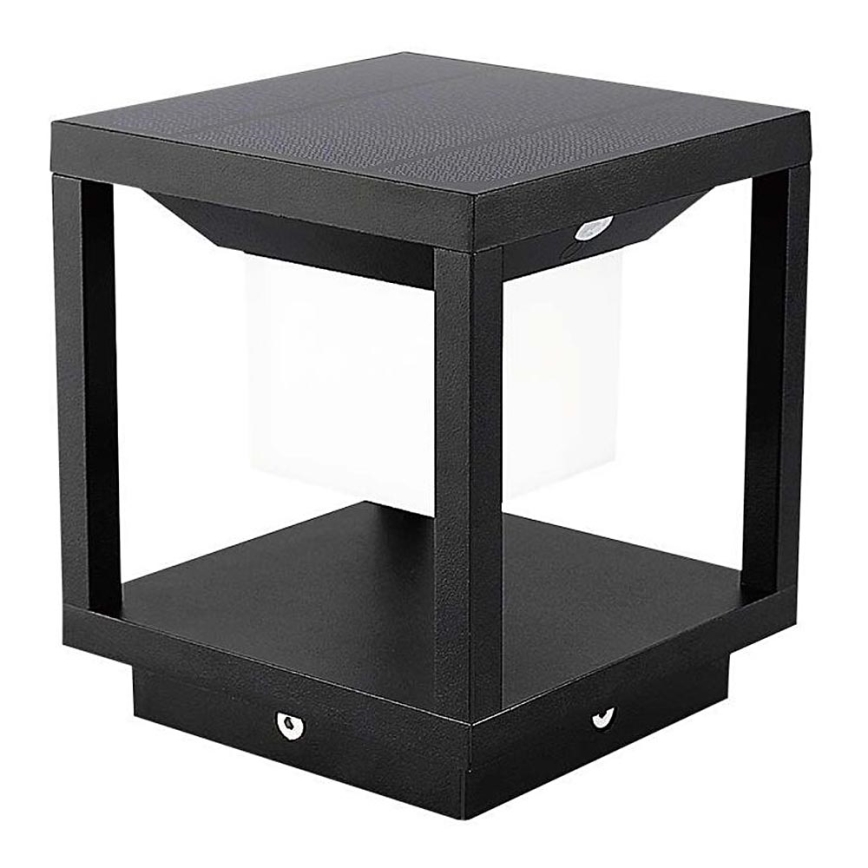 Éclairage solaire avec détecteur LED/2W/5,5V 3000K IP65 2600 mAh noir