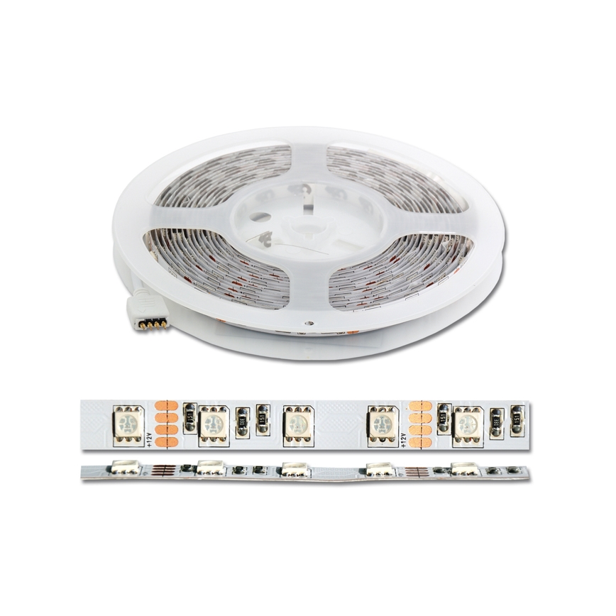 LED RGB strip 5 m LED/72W/230V + afstandsbediening