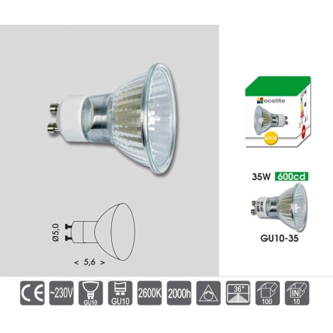 - Halogeenlamp GU10 / 35W / 230V | Lumimania