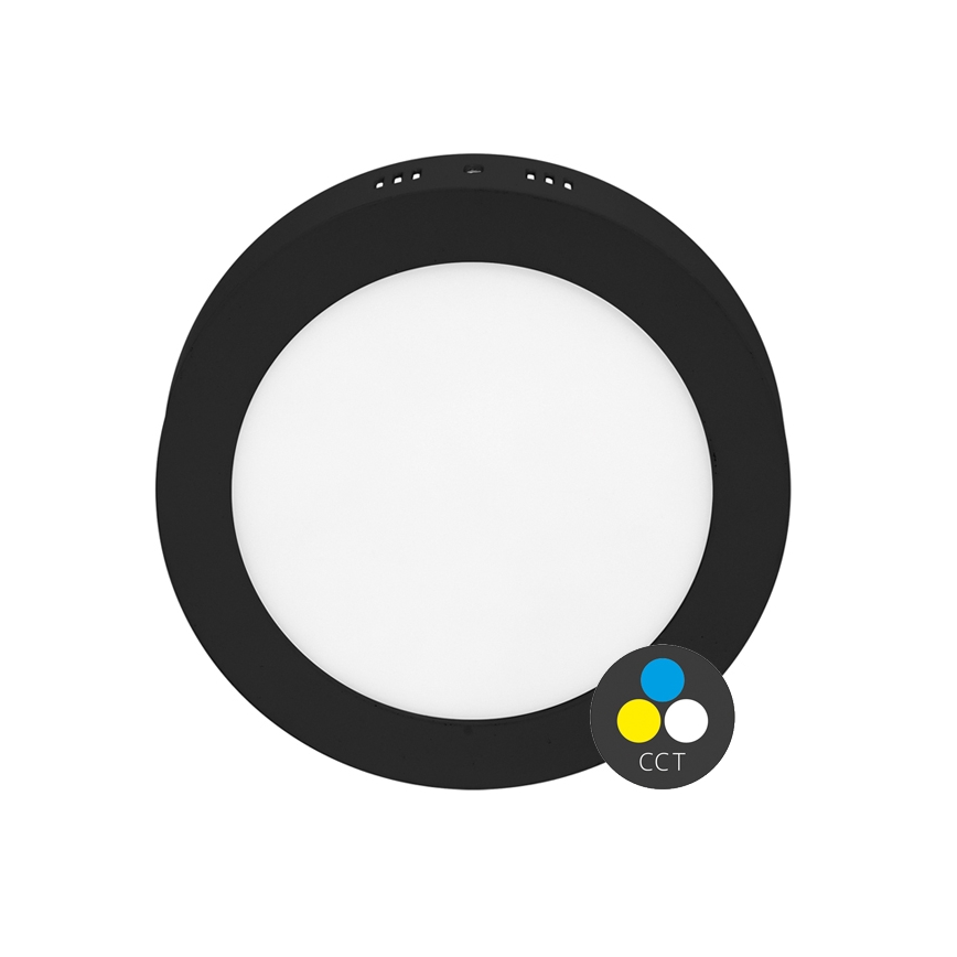 Plafonnier LADA LED/18W/230V 3000/4000/6000K d. 22 cm noir