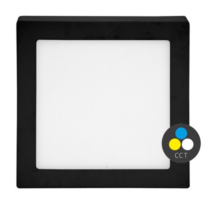Plafonnier RAFA LED/18W/230V 3000/4000/6000K 22x22 cm noir