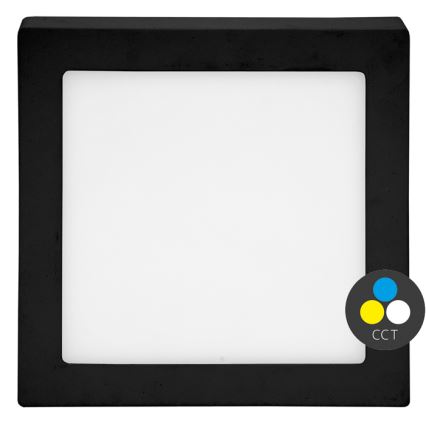 Plafonnier RAFA LED/25W/230V 3000/4000/6000K 30x30 cm noir