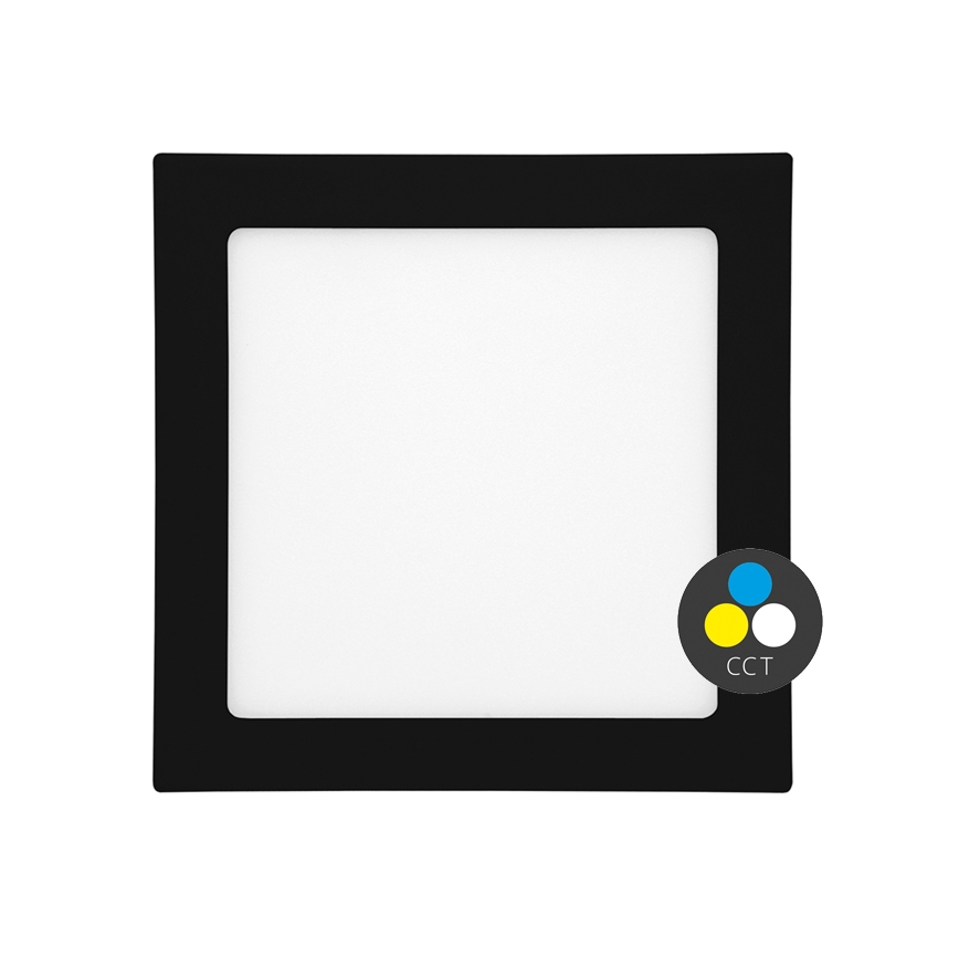 Spot encastrable de salle de bain RAFA LED/18W/230V 3000/4000/6000K 22x22 cm IP44 noir