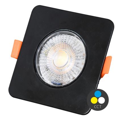 Dimbare LED hangende plafond verlichting KENT LED/3/5/7W/230V3000/4000/6000K 9x9 cm zwart