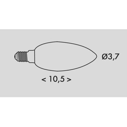 LED Lamp RETRO C37 E14/2W/230V 3000K 320lm