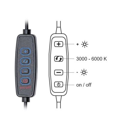 Dimbare LED tafellamp LIPA LED/10W/230V 3000-6000K wit