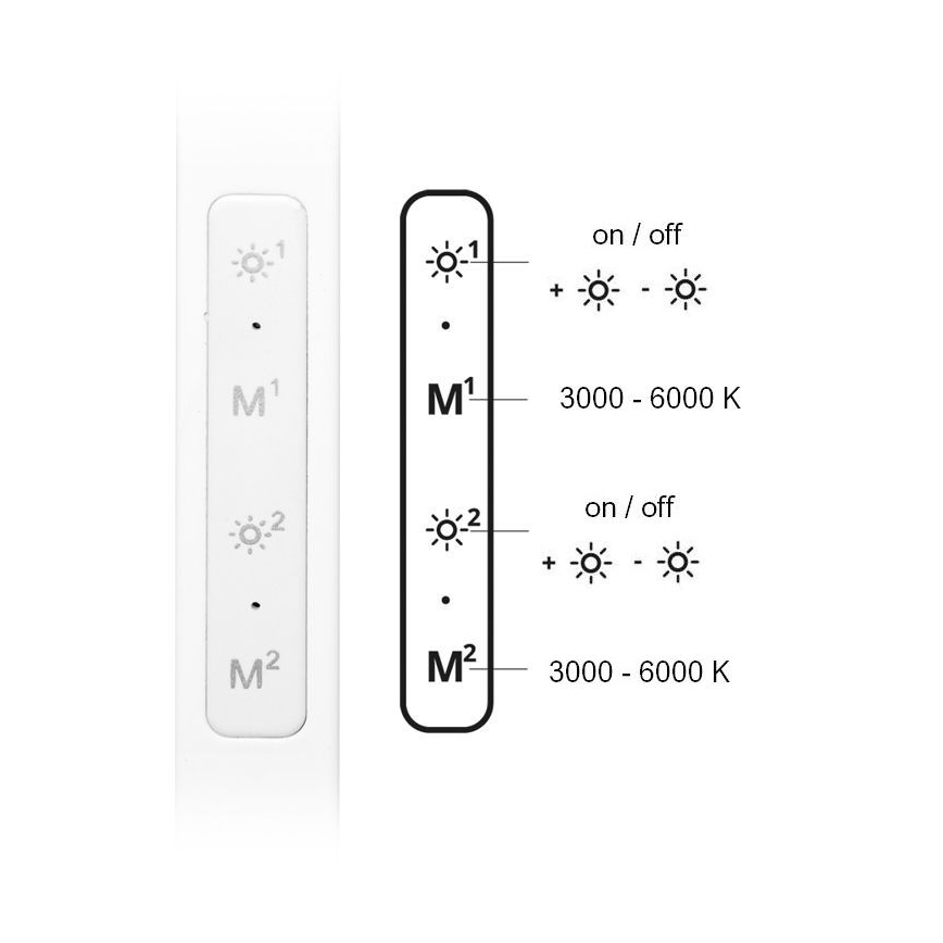 Lampe de table à intensité variable SPACE LED/8W + LED/11W/230V 3000-6000K blanc