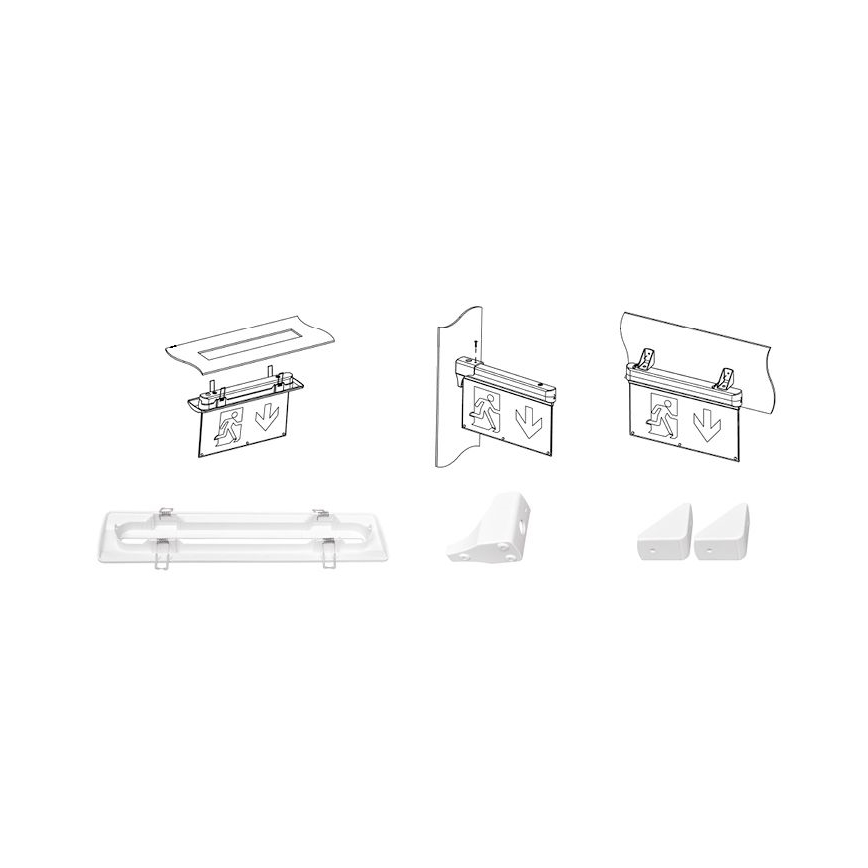 Bloc de secours LED ALPHA LED/2,7W/230V 6000K 800mAh