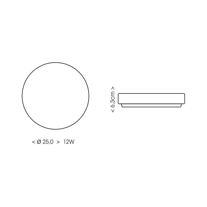 LED Badkamer plafondlamp LIRA LED/12W/230V 4000K diameter 25 cm IP44 zwart