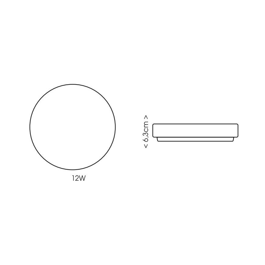 LED Badkamer plafondlamp LIRA LED/12W/230V 4000K diameter 24 cm IP44