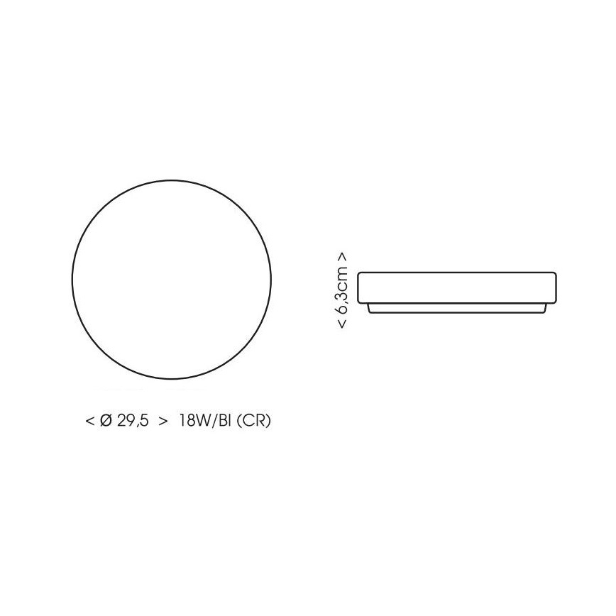 LED Badkamer plafondlamp LIRA LED/18W/230V 4000K diameter 29,5 cm IP44 wit