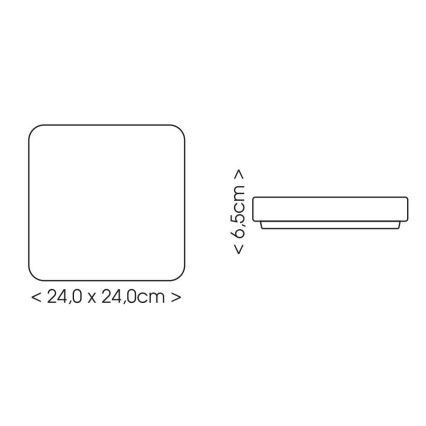 LED Badkamer plafondlamp LUKY LED/12W/230V 4000K 24x24 cm IP44