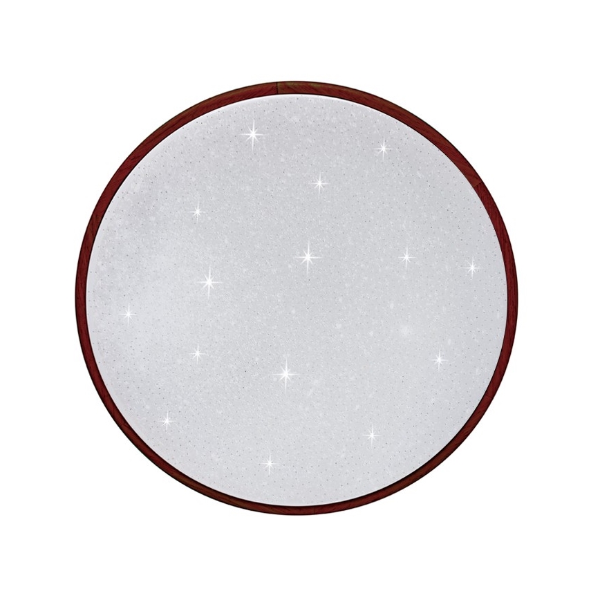 Plafonnier à intensité variable LENA LED/60W/230V 3000-6500K chêne + télécommande