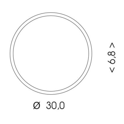 Plafonnier extérieur MARTIN LED/15W/230V 3000/4000K d. 30 cm IP65 noir