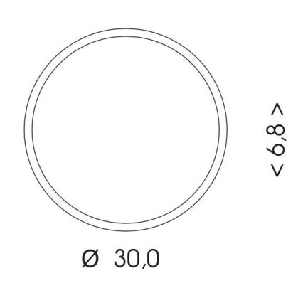 LED Plafondlamp voor buiten met sensor MARTIN LED/15W/230V 3000/4000K diameter 30 cm IP65 wit