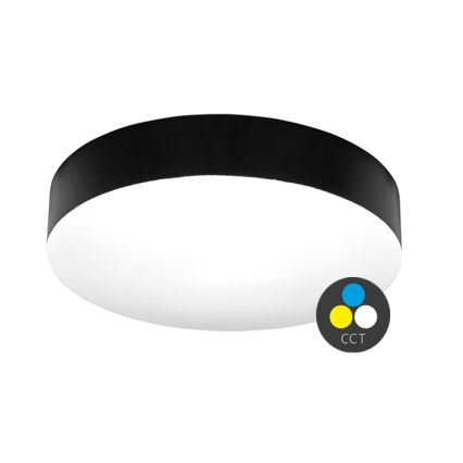 LED Badkamer plafondlamp MAKARON LED/24W/230V 3000/4000/6000K diameter 30 cm IP44 zwart