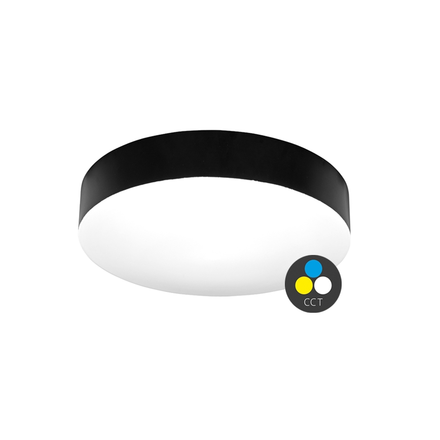 LED Badkamer plafondlamp MAKARON LED/24W/230V 3000/4000/6000K diameter 30 cm IP44 zwart