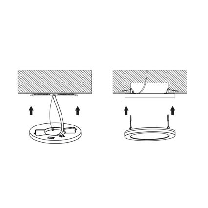 Panneau à intensité variable avec détecteur LEXA LED/6/12/18W/230V 3000/4000/6000K d. 22,5 cm blanc