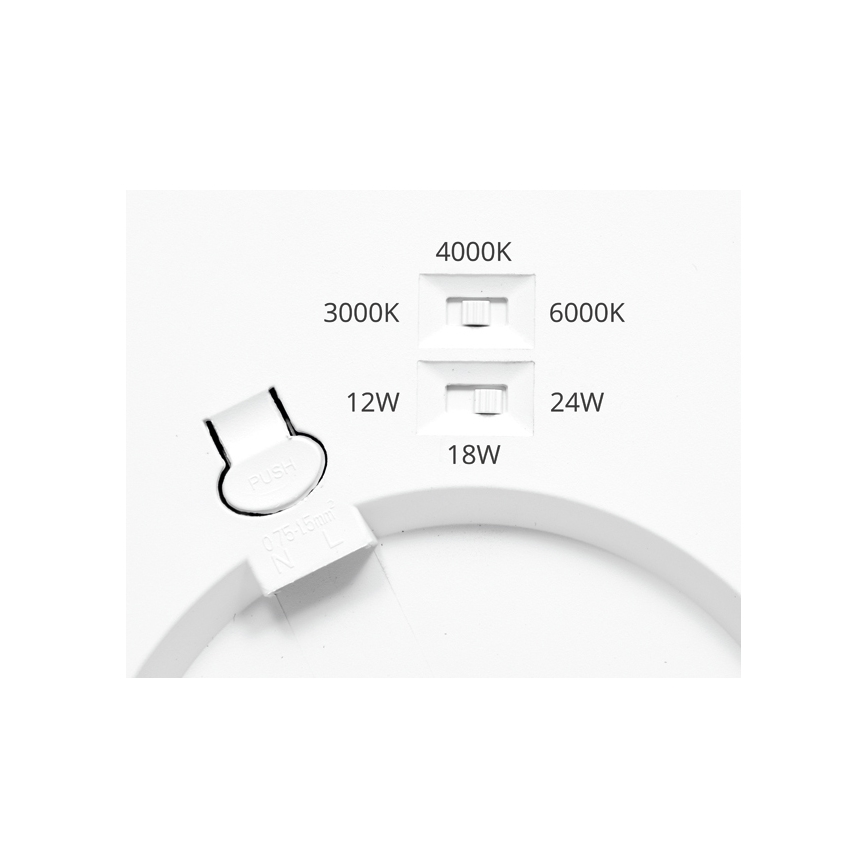 Dimbaar LED paneel LEXA LED/12/18/24W/230V 3000/4000/6000K diameter 30 cm wit