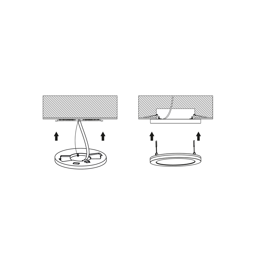 Dimbaar LED paneel LEXA LED/12/18/24W/230V 3000/4000/6000K diameter 30 cm wit
