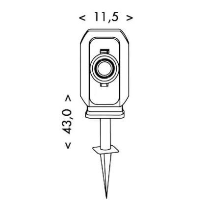 Tuinstopcontact met timer 2-voudig IP44