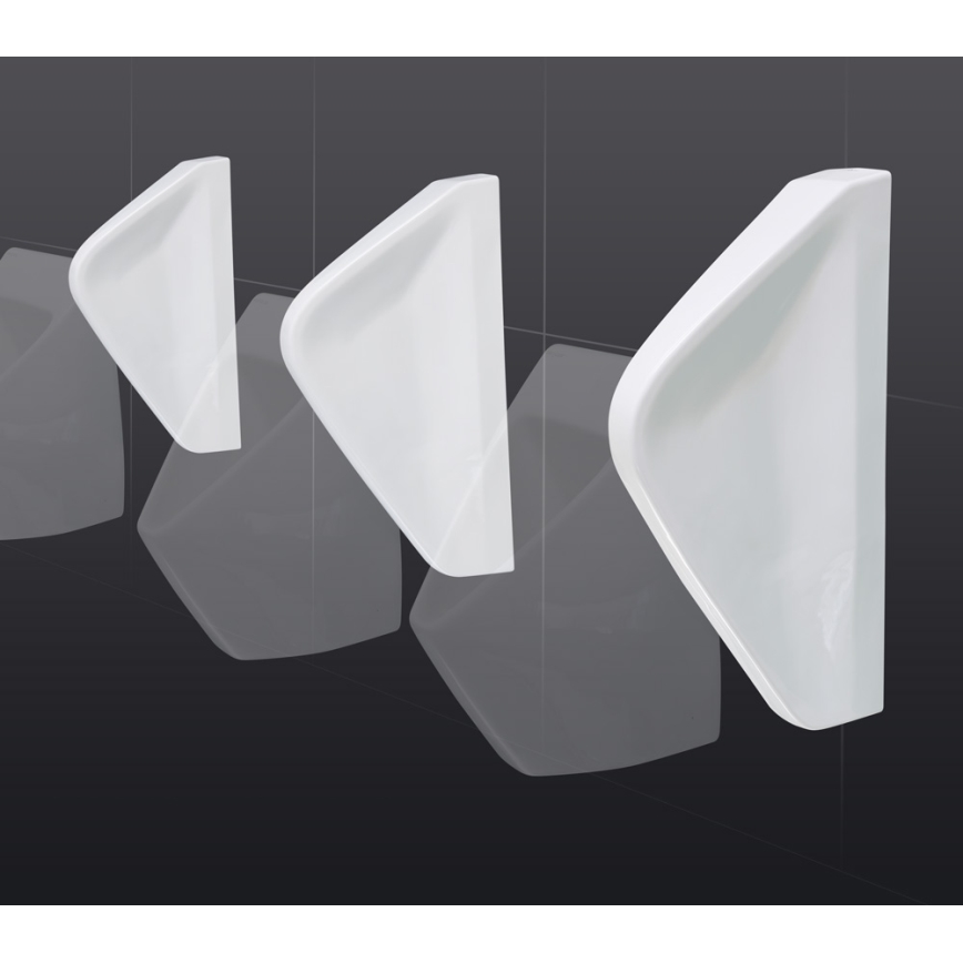 EcoStep 33001 - Paroi de séparation pour urinoir 57,5 x 36 cm céramique/blanc