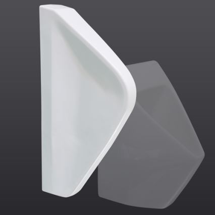 EcoStep 33001 - Urinoir-scheidingswand 57,5x36 cm keramiek/wit