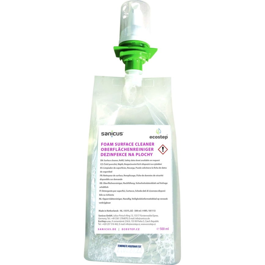 EcoStep 50061 - Distributeur de désinfectant D4 500 ml, blanc