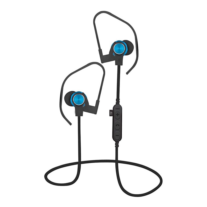 Écouteurs Bluetooth avec microphone et lecteur MicroSD 80 mAh noir/bleu