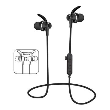 Écouteurs Bluetooth avec microphone et lecteur MicroSD 80 mAh noir