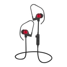 Ecouteurs Bluetooth avec microphone et lecteur MicroSD noir/rouge