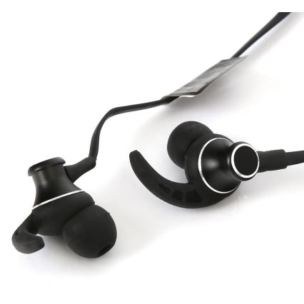 Écouteurs Bluetooth avec microphone et lecteur MicroSD 80 mAh noir