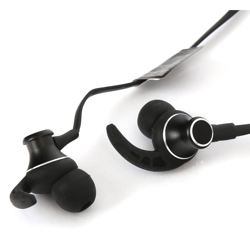 Écouteurs Bluetooth avec microphone et lecteur MicroSD 80 mAh noir