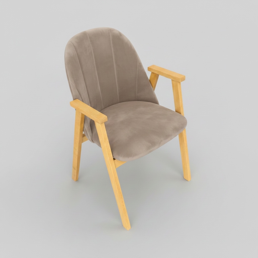Eetkamerstoel GARDA eiken/beige