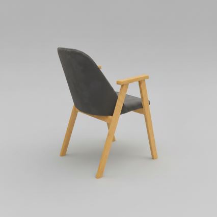 Eetkamerstoel GARDA eiken/grijs