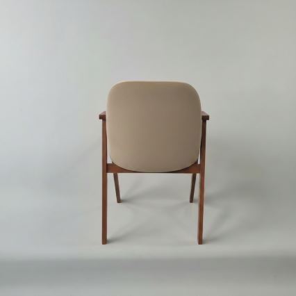 Eetkamerstoel GARDA walnoot/beige