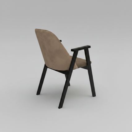 Eetkamerstoel GARDA zwart/beige