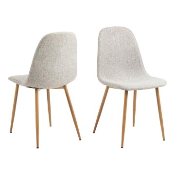Eetkamerstoel KAIA 1 st. lichtgrijs/eiken