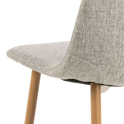 Eetkamerstoel KAIA 1 st. lichtgrijs/eiken