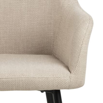 Eetkamerstoel met armleuningen TANYA 1 st. beige