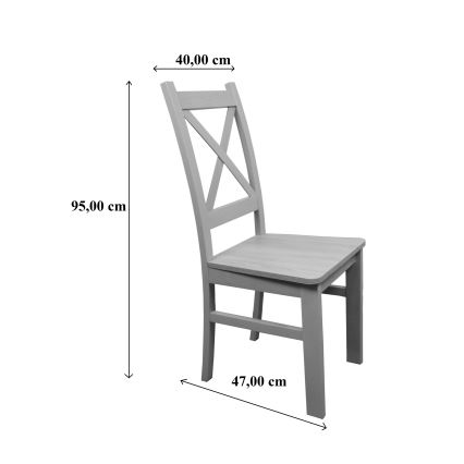 Eetkamerstoel NATE eiken sonoma/zwart