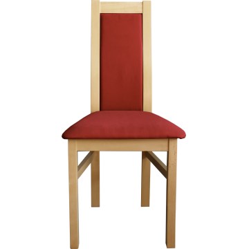 Eetkamerstoel ZOE beuken/rood