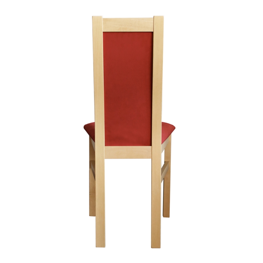 Eetkamerstoel ZOE beuken/rood