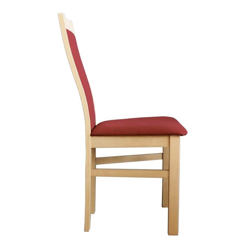 Eetkamerstoel ZOE beuken/rood