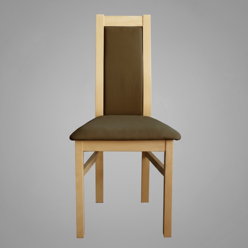 Eetkamerstoel ZOE eiken/donkerbruin