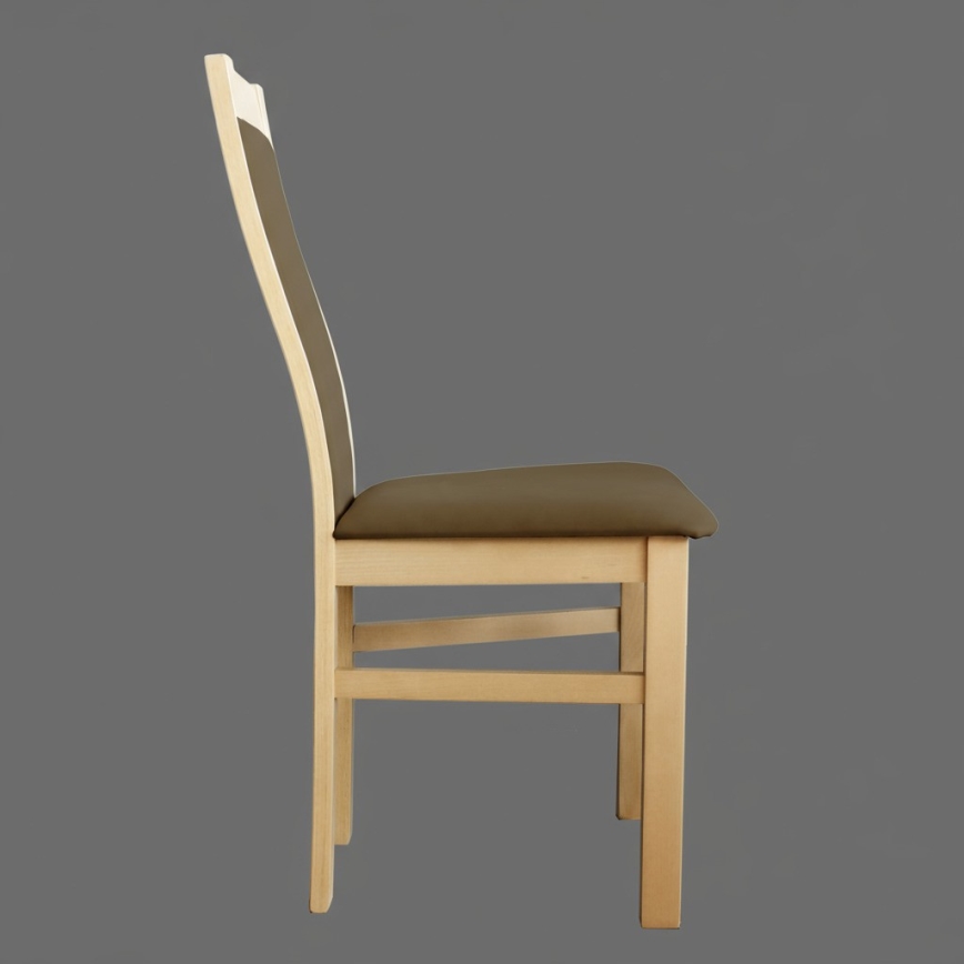 Eetkamerstoel ZOE eiken/donkerbruin