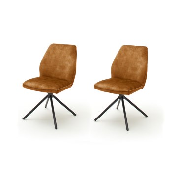 Eetkamerstoelen NEXORO, set van 2, oranje